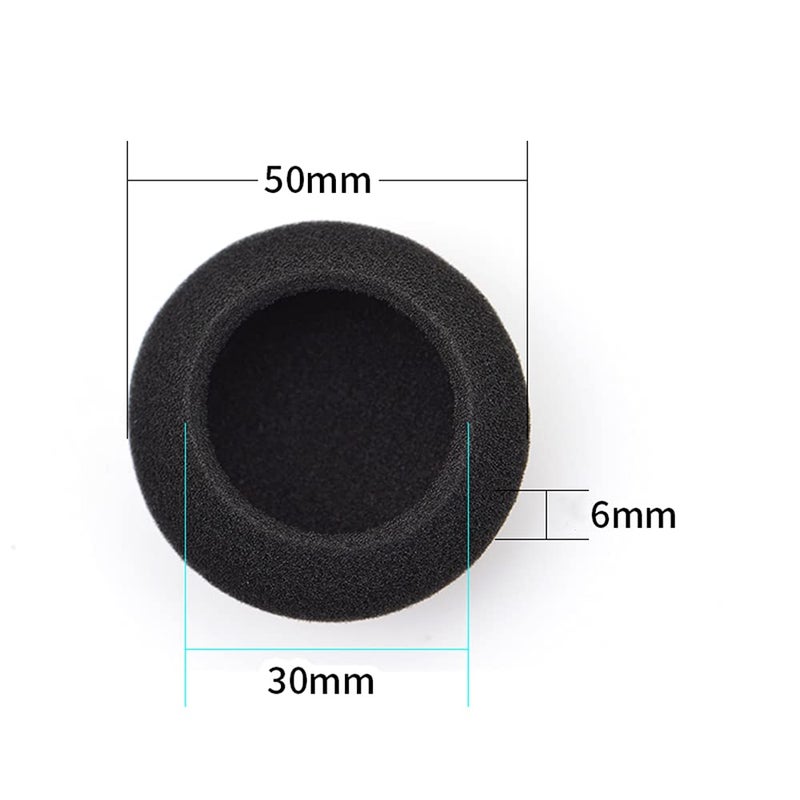 Koffmon 4 Pairs (2.4") Replacement Foam Earpads Ear Cushion Covers Compatible with Logitech H600 H330 H340 and Sony MDR-G45LP MDR-G55LP MDR-G410LP MDR-G101LP MDR-G42LP MDR-G45 SRF-HM33 Headphones (Black) - Image 2